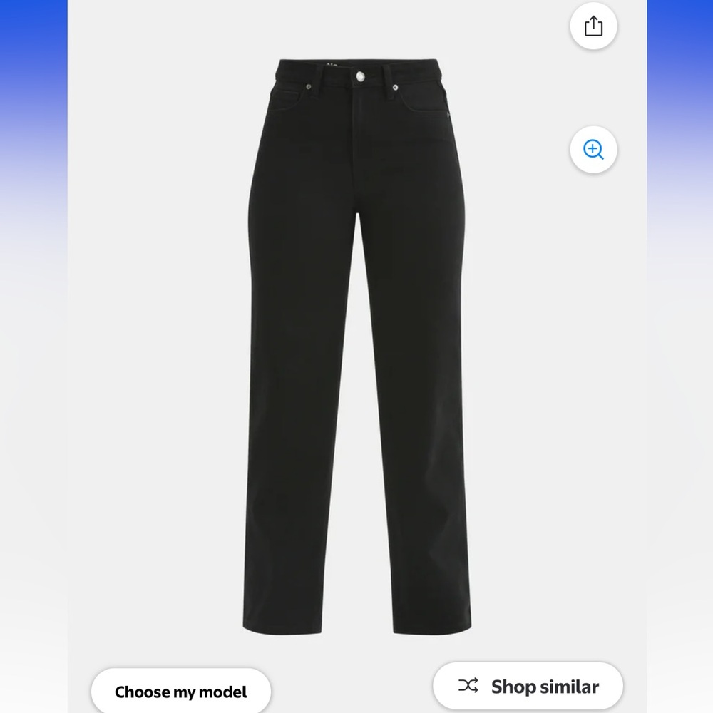 Women’s high rise straight leg jeans